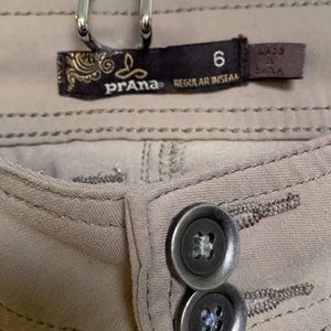 Prana, khaki hiking/city pants, size 6